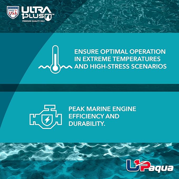 ULTRA 1PLUS SAE 25W-40 Synthetic Blend 4T Marine Engine Oil NMMA FC-W (4 Gallon)