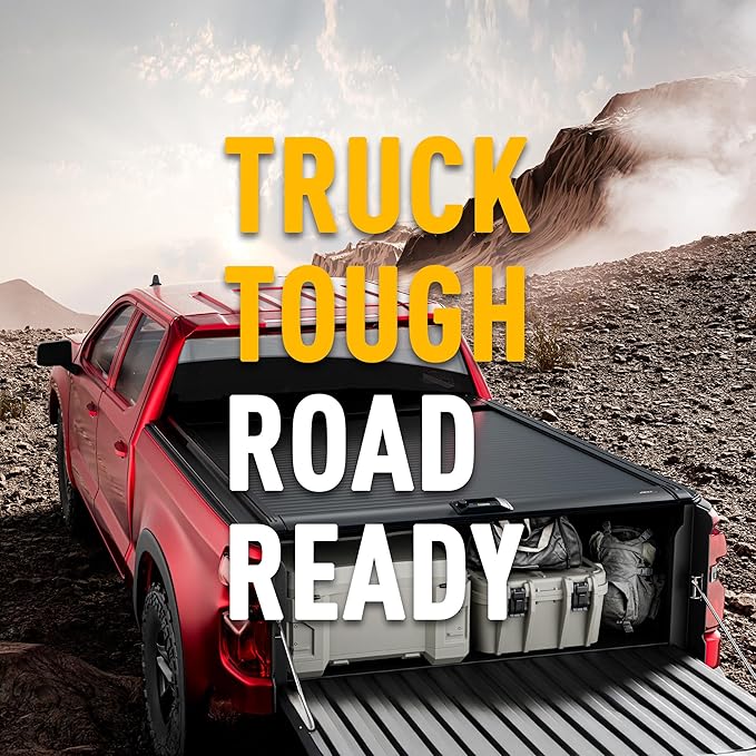 ONINE Pull-Lock-Go Retractable Hard Tonneau Cover Custom fit 2015-2026 Ford F150 5.5ft Bed (66"), Aluminum Matte Black, Compatible for Crossbar and Cargo Racks.