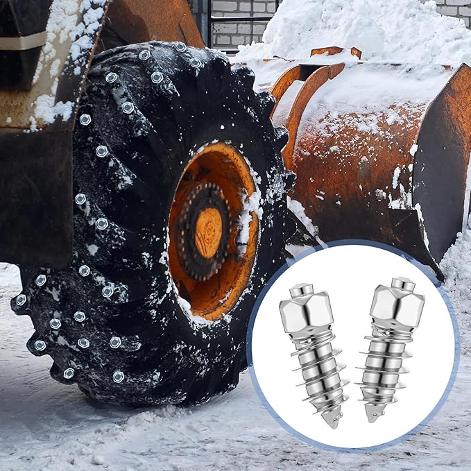 500pcs 6x18mm Carbide Screw Tire Studs Anti Slip Snow Tire Studs Wheel Tyre Anti Ice Snow Spikes for SUV/tractor/ATV/UTV/motorcycle, with Installation Tool
