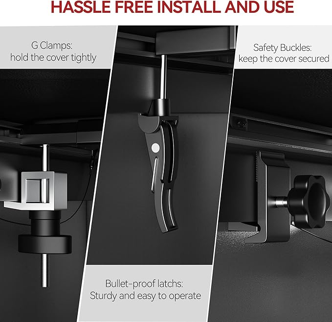 LEDKINGDOMUS Soft Tri-Fold Truck Bed Cover Fits for Ford Maverick 2022 2023 2024 2025 | 4'6" (54") Bed