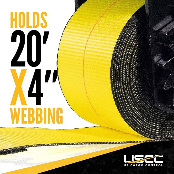 US Cargo Control Standard Sliding Winch for Double L Tracks (5-Pack), 4 Inch Winch Holds Up to 20 Feet of Webbing, Slides to Any Position for Control, 5,500 LBS Working Load Limit