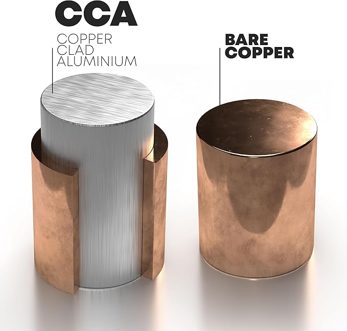 1/0 Gauge Amp Wire - 25ft Red | Best Used for Battery Cable, Marine Speaker Wiring, Solar Systems for RV Trailer, Car Audio Speaker, 8 AWG Automotive Copper Clad Aluminum (CCA)