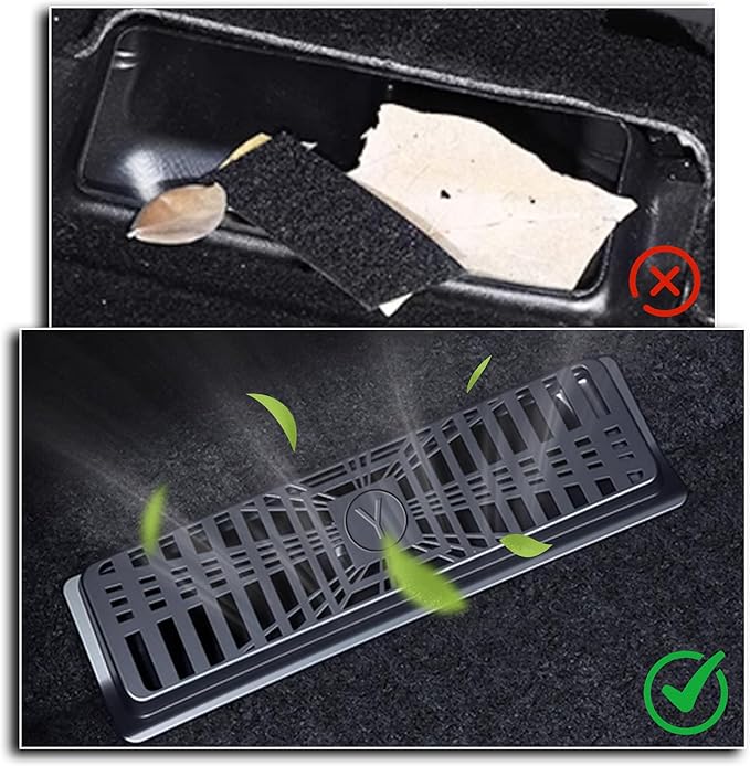 Backseat Floor Air Vent Cover for Tesla Model Y Juniper 2025 2026 Launch Series Accessories Air Flow Vent Grille Protection, Rear Under Seat Air Conditioning Outlet Grille Protector