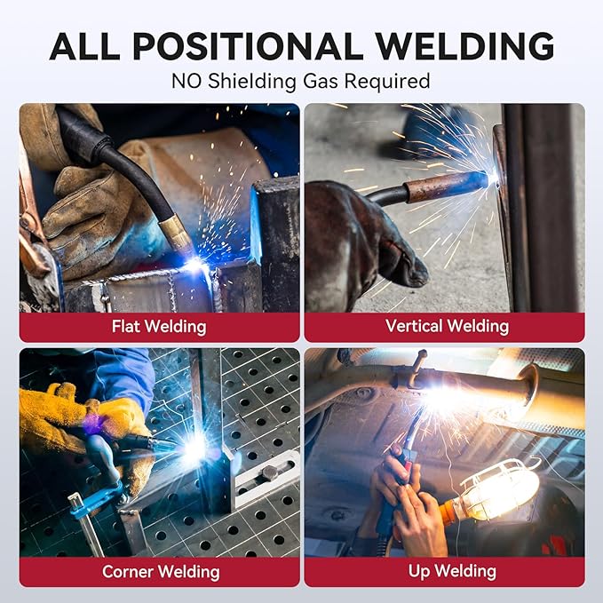 ARCCAPTAIN Flux Core Welding Wire .035", E71T-GS Mig Welding Wire 2-Pound X 2 Spools Gasless Mild Carbon Steel Compatible With Lincoln Miller Forney Harbor Welder, Pack of 2