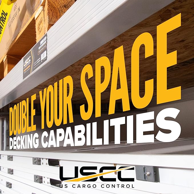 US Cargo Control E Track Load Bars 93"-103" (8-Pack), 2,200 LBS Working Load Limit, Adjustable Aluminum Load Bars for Semi Trailers & Box Trucks, Shoring Beam or Decking Beam with Side Flat Latch