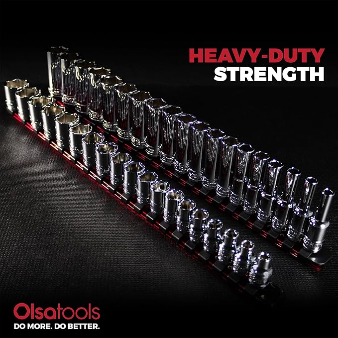 Olsa Tools Metric Deep Socket Set (19pc) - 3/8-Inch Drive - Chrome 6-Point Deep Well Socket Set - Metric Sizes From 6 mm to 24 mm - Mechanics Socket Sets - Professional Grade - Part: 1809