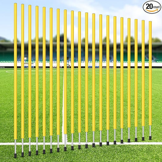 Blulu Training Agility Poles 5ft Forza Slalom Adjustable Soccer Training Poles Soccer Sticks Agility Equipment for Football Sport Football Soccer Speed