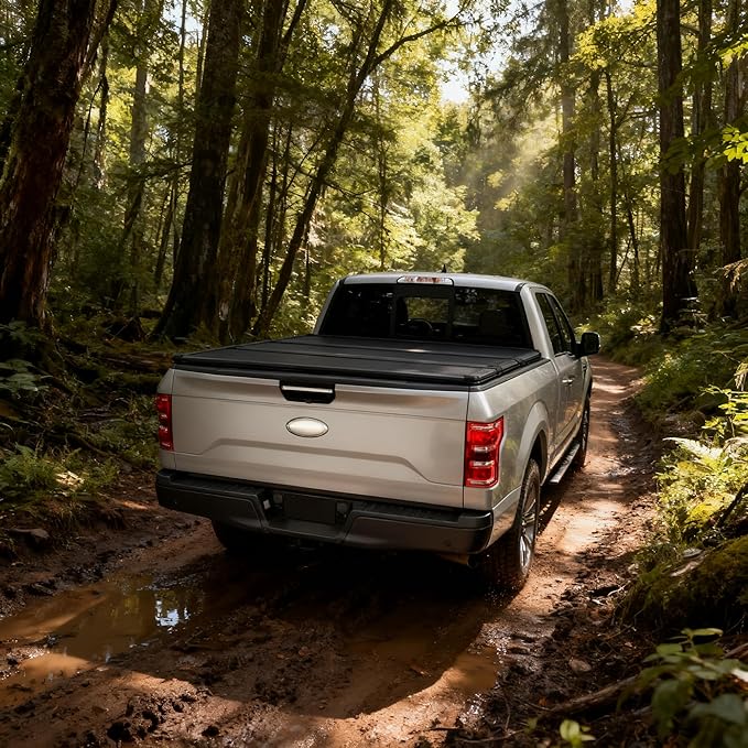 FRP Hard Tri-Fold Tonneau Cover Truck Bed for 2004-2014 F150 & 2006-2014 Mark LT 5.5FT/67inch