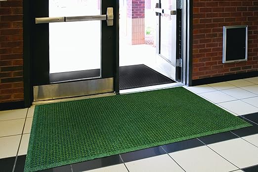 Guardian EG040808 EcoGuard Indoor Wiper Floor Mat, Recycled Plastic and Rubber, 4' x 8', Green
