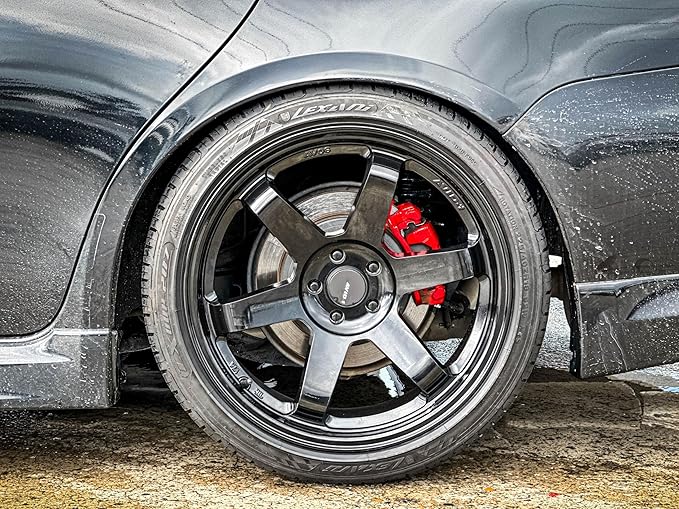 AVID.1 AV-06 Gloss Black 17x8 Custom Wheel – Fits 4x100 Bolt Pattern with +35 Offset – Lightweight Performance Alloy Wheel – Aggressive Street Style & Track-Ready Car Accessories