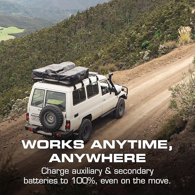 REDARC Dual Input 50A in-Vehicle DC to DC Battery Charger with MPPT Solar Regulator, Green Power Priority, 12V/24V Compatible, for Lithium, AGM, Gel, Lead Acid, Calcium, LiFePO4 Batteries