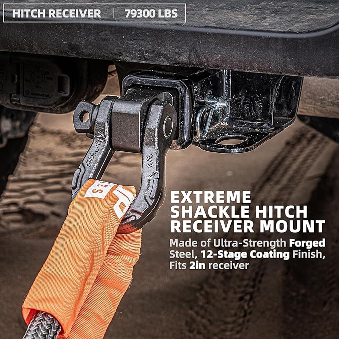 ALL-TOP Recovery Pack Extreme 11in1: Water-Resist Offroad Gear Bag with Recovery Strap Kit(3), Damper, 2 Soft Shackles, SK Hitch Mount, Forged Pulley, Deflator & Gloves