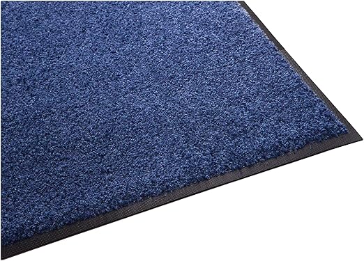 Guardian Platinum Series Indoor Wiper Floor Mat, Rubber with Nylon Carpet, 2'x20', Blue