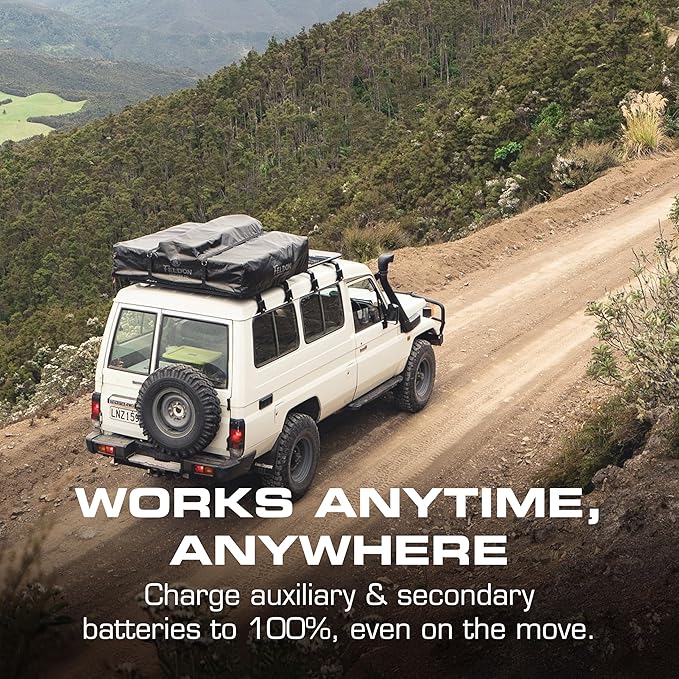 REDARC Dual Input 25A in-Vehicle DC to DC Battery Charger with MPPT Solar Regulator, Green Power Priority, 12V/24V Compatible, for Lithium, AGM, Gel, Lead Acid, Calcium, LiFePO4 Batteries