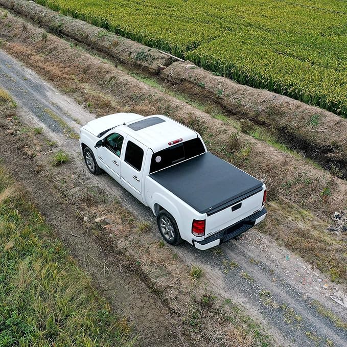 Amazon Basics Soft Roll Up 5.8 feet Truck Bed Tonneau Cover for 2014-2019 Chevy Silverado, GMC Sierra 1500, Fleetside