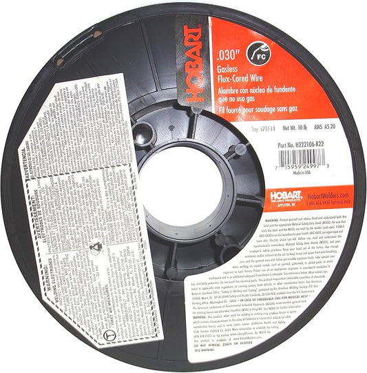 Hobart H222106-R22 10-Pound E71T-11 Carbon-Steel Flux-Cored Welding Wire, 0.030-Inch