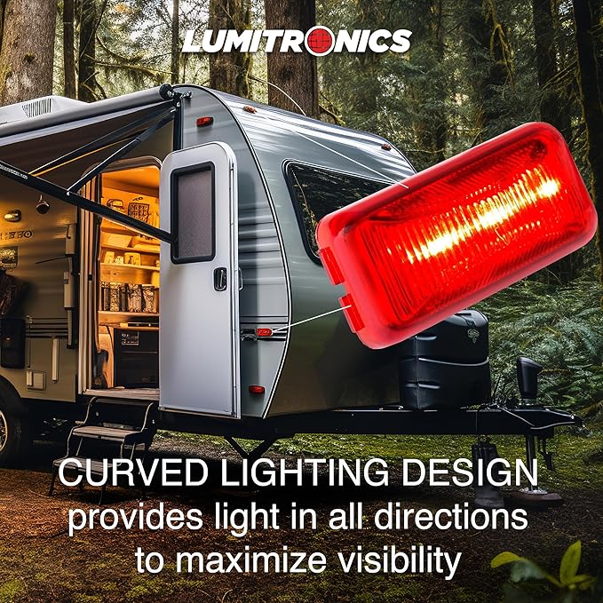 Lumitronics RV Model 19 Series Thin Line Sealed LED Marker/Clearance Light (Red)