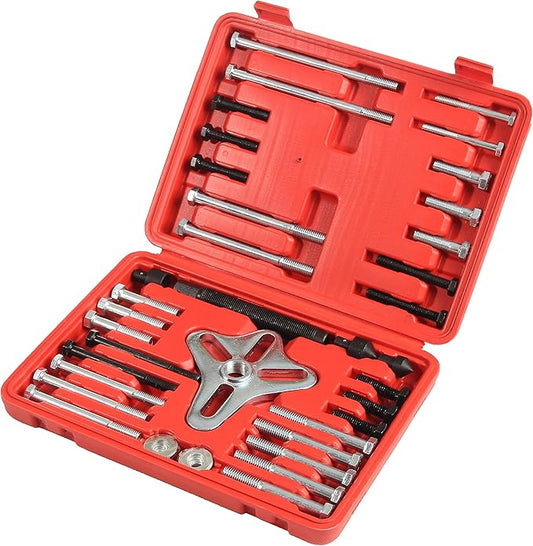 Harmonic Balancer Puller, Crankshaft Pulley Removal Tool or Harmonic Pulley Puller Tool, Steering Wheel Puller Kit with Heavy-Duty Case for Pulley Puller and Installer Kit