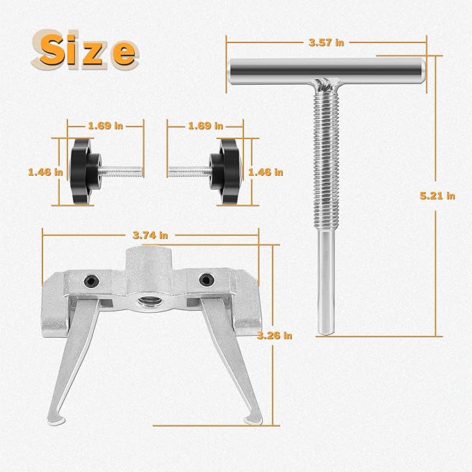 Impeller Puller 660040-1 for 2-1/4" to 2-9/16", Impeller Removal Tool Compatible with Jabsco Pump #50070-0040 and #50070-0200