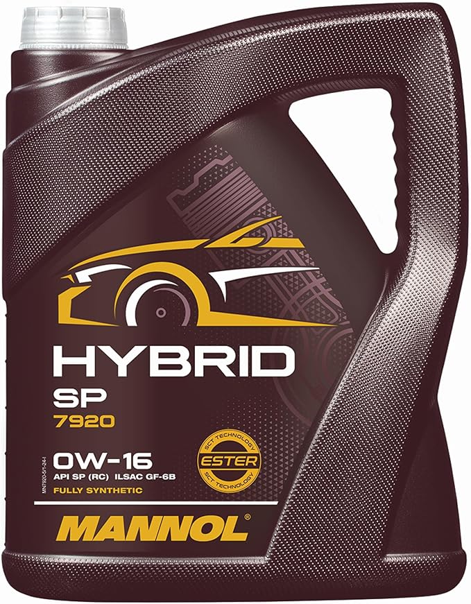 SP 0W-16 Full Synthetic Engine Oil by Mannol, 0W16 Engine Oil, Synthetic Motor Oil, Car Oil, 5l Oil for Hybrid Cars