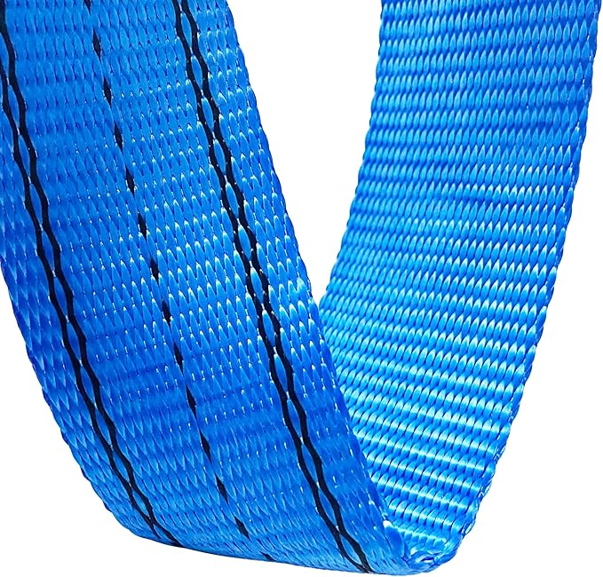 HFS(R) Heavy-Duty Tow Strap with Hooks | 10,000-Pound Capacity | Woven Polyester Webbing | HD Truck Recovery, ATV Towing, Vehicle Rescue | Reliable Tow Rope Versatile Applications (2inch X 30FT Blue)