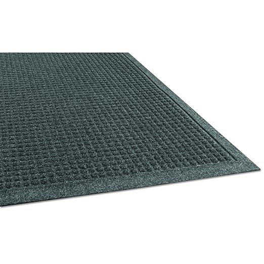 Guardian Floor Protection EG031004 EcoGuard Indoor Wiper Floor Mat, Recycled Plastic and Rubber, 3' Length, 10' Width, Charcoal