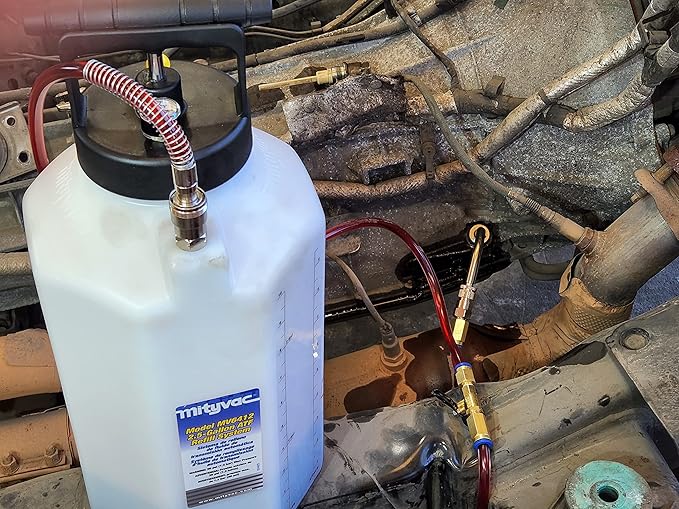 Mityvac MV6412 ATF Pneumatic Refill System; Air Operated, Services Sealed Automatic Transmissions with up to 2.5 Gallons of Fluid; Includes Quick-Change Style Accessory Connections