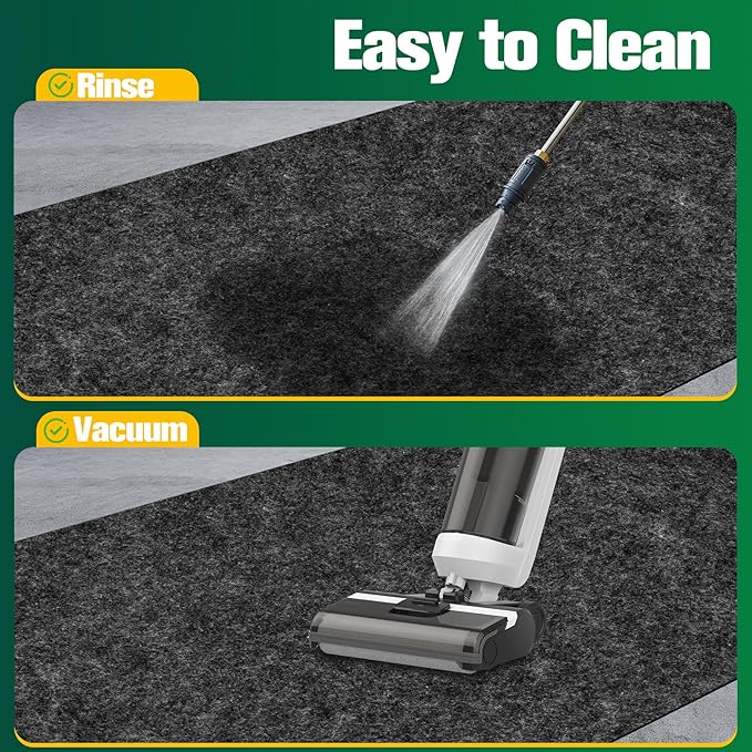 ToLanbbt Garage Floor Mat 72" x 60" - Oil Spill Mat for Under Car Driveway Oil Drip Pad with 8P Tapes, Waterproof Backing, Leak Absorbent, Reusable, Washable, Protect Garage Floor (1P, Dark Gray)