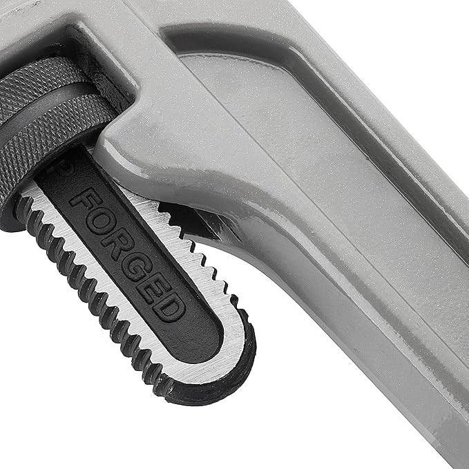 DURATECH 36-inch Heavy Duty Aluminum Straight Pipe Wrench, Adjustable Plumbing Wrench, Drop Forged, Exceed GGG standard