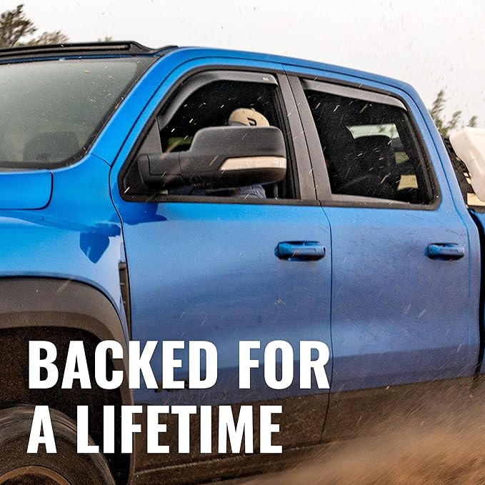 Auto Ventshade [AVS] In-Channel Rain Guards for 2013 - 2020 Ford Fusion | Window Vent Visors, 4 pcs. - Smoke | 194714