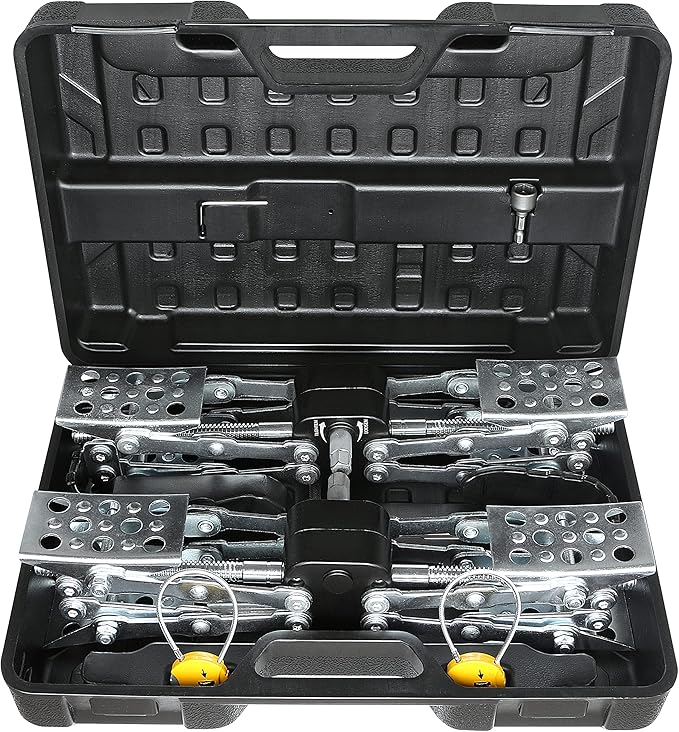 X-Shaped RV Stabilizer Wheel Chock (Allow Drill Adjust) Dual Axel RV Travel Trailer Camper Tire While Camping -2 Pack