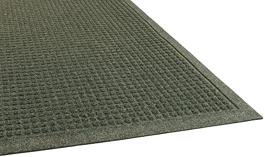 Guardian EG040808 EcoGuard Indoor Wiper Floor Mat, Recycled Plastic and Rubber, 4' x 8', Green