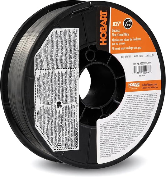 Hobart H222108-R22 10-Pound E71T-11 Carbon-Steel Flux-Cored Welding Wire, 0.035-Inch
