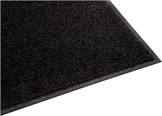 Guardian Platinum Series Indoor Wiper Floor Mat, Rubber with Nylon Carpet, 6'x11', Black