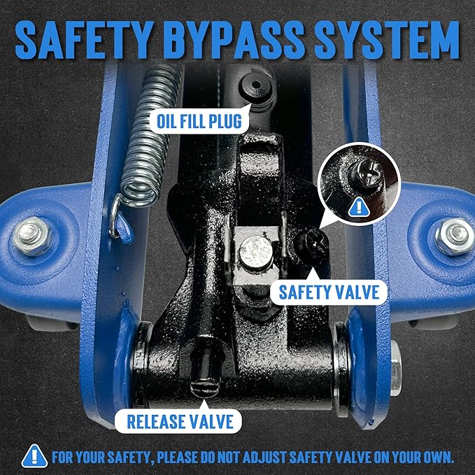 TONDA Low Profile Car Jack, 2.5 Ton (5,000 lb) Hydraulic Trolley Floor Jack for Garage, Home, Shop, Lifting Range 3.35" to 14.57", Blue