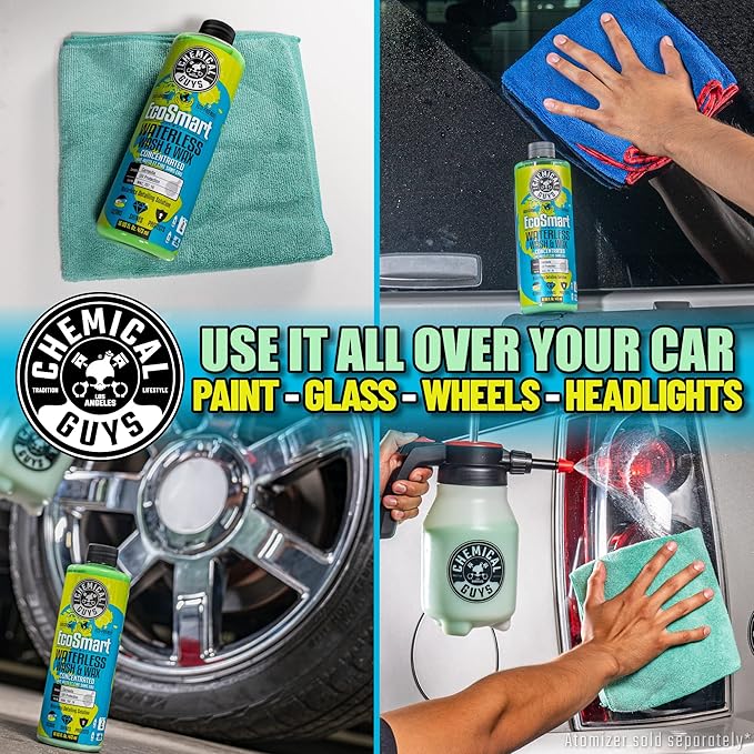 Chemical Guys WAC_707_16 EcoSmart Hyper Concentrated Waterless Car Wash and Wax, Safe for Cars, Trucks, SUVs, Motorcycles, RVs & More, 16 fl oz