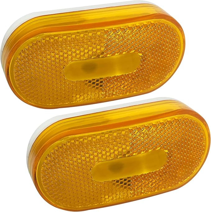 Command Electronics 12V Incandescent Surface Mount Clearance Light – Modern OEM RV, Truck, & Trailer Side Marker – Sealed Polycarbonate Lens – CSA Certified for the US and Canada – Amber – 2-Pack