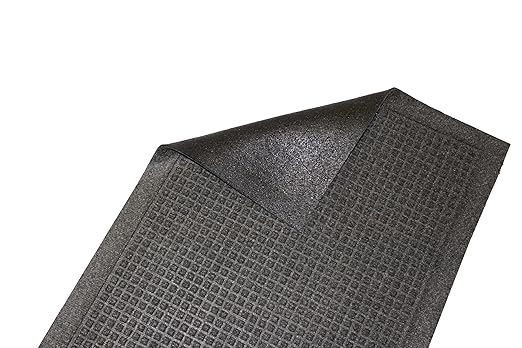 Guardian EcoGuard Indoor Wiper Floor Mat, Recycled Plactic and Rubber, 4'x10', Charcoal