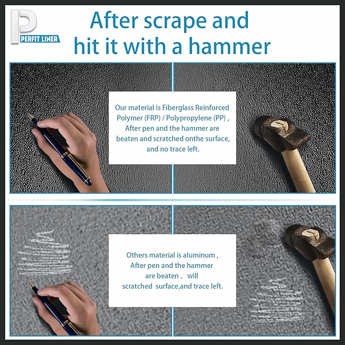 Perfit Liner 5.5 FT (67") Bed FRP Hard Quad-Fold Tonneau Cover for 2015-2026 Ford F-150 Styleside/Fleetside Truck Cargo Topper, Hardtop (Not for Flareside/Stepside)