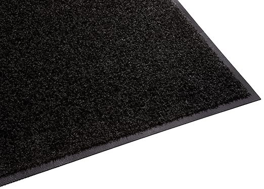 Guardian Platinum Series Indoor Wiper Floor Mat, Rubber with Nylon Carpet, 3'x20', Black