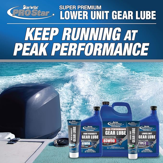 STAR BRITE Hypoid 90W Lower Unit Gear Lube - Ultimate Marine Grade Lubricant for Outboard Motors & Stern Drives - 10 OZ (027110)