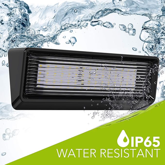 Leisure LED RV Exterior Porch Utility Light XL 12v 650 Lumen Lighting Fixture. Replacement Lighting for RVs, Trailers, Campers, 5th Wheels Black Base Clear Lens (Black, 1-Pack)