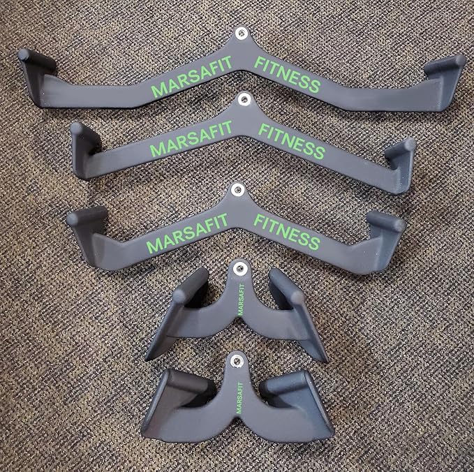 Ergonomic LAT Pull Down Bars, Back and Triceps Strength Training Equipment, LAT Pulldown Attachments, Cable Attachments for Home Gym