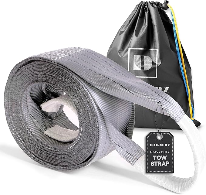 Heavy Duty Tow Recovery Rope 20 ft 70000 lbs Minimum Break Strength - Tow Strap 6 m 35 US Tons for Truck Van and RV