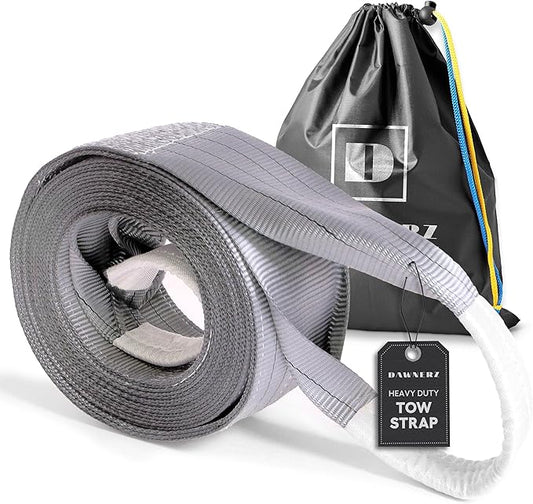 Heavy Duty Tow Recovery Rope 20 ft 70000 lbs Minimum Break Strength - Tow Strap 6 m 35 US Tons for Truck Van and RV