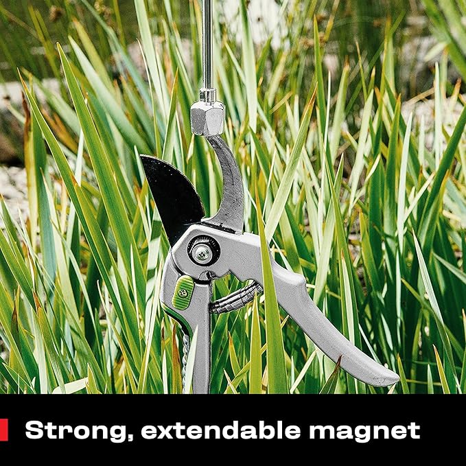 NoCry Premium Pick Up Tool Set — Includes a 36in Flexible Claw Grabber and a Telescoping Magnetic Pickup Stick with a 16lb Pull Force Magnet — Anti-Rust Zinc Coating