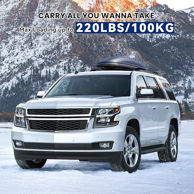 220Lbs Roof Rack Crossbars for 2015-2020 Chevy Tahoe Suburban Yukon Escalade with Anti-Theft Lock, Heavy Duty Aluminum Anti-Corrosion Cross Bar Fit Luggage Luggage Kayaks Bicycles Snowboard