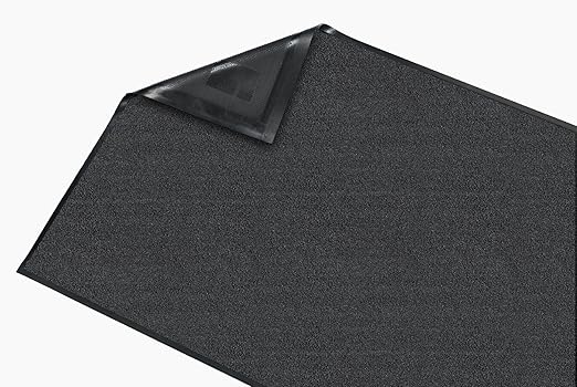 Guardian Platinum Series Indoor Wiper Floor Mat, Rubber with Nylon Carpet, 3'x17', Grey