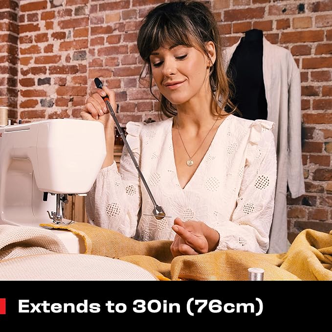 NoCry Telescoping Magnetic Pickup Tool with an Extra Strong 25lb Pull Force — Stainless Steel Magnet Stick Extendable up to 30in; Non-Slip Rubber Handle; Rust Proof and Corrosion Resistant