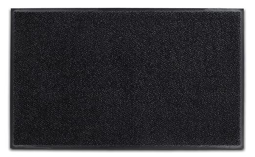 Guardian Platinum Series Indoor Wiper Floor Mat, Rubber with Nylon Carpet, 2'x3', Black